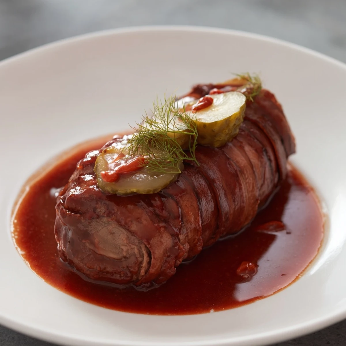 Geschmorte Rinderrouladen mit Goji