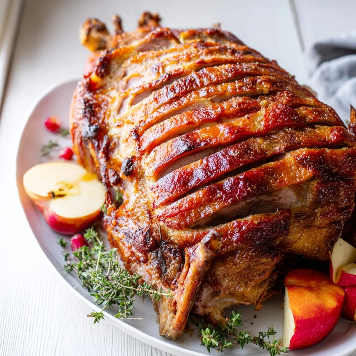 Close-up of a beautifully roasted Festive Roast Goose, glistening with savory five-spice glaze.
