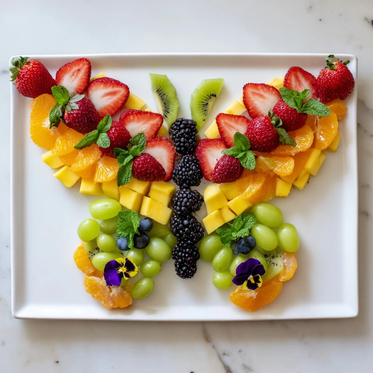 Bunte Schmetterling Frucht Platte