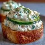 Klassische Benedictine-Canapés, ein leichter, cremiger Appetizer für Ihre Party.