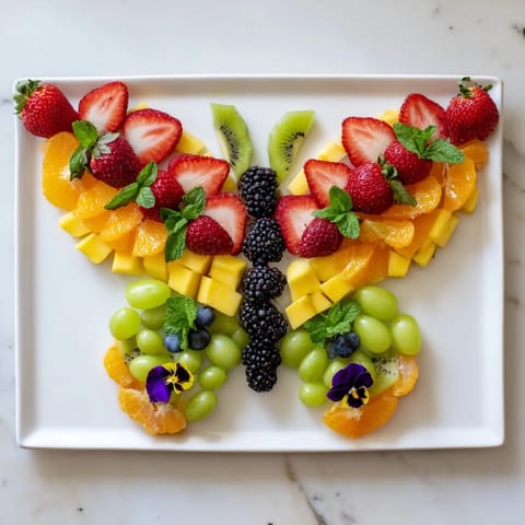 Bunte Schmetterling Frucht Platte