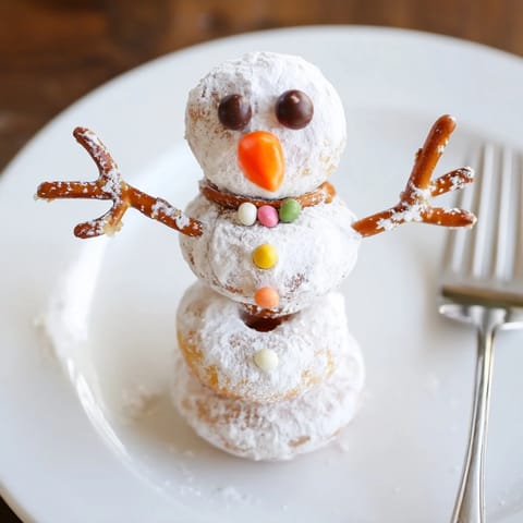 Mini Donut Schneemann Spaß