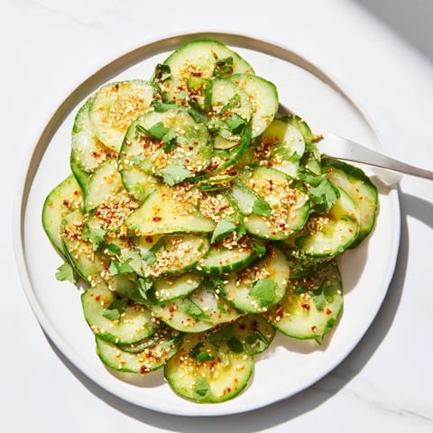 Fresh, vibrant jicama and cucumber slice stack, ready to be enjoyed as a refreshing appetizer.