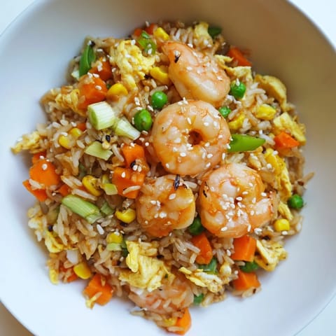 Schneller Garnelen Bratreis Hack