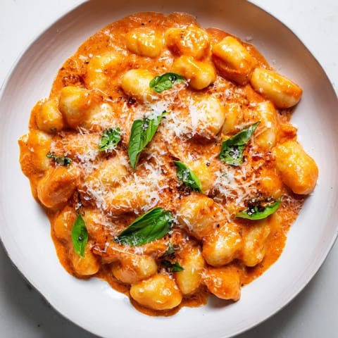 Cremige Tomaten Gnocchi Gericht