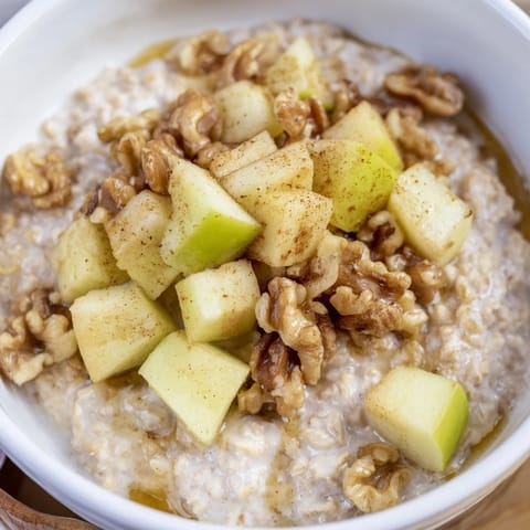 Apfel Hafer Frühstück Bowl