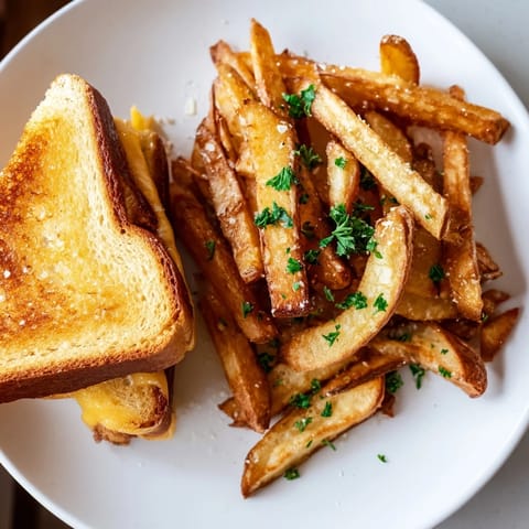 Beef Tallow Fries Grilled Cheese