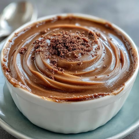 Sechzig Hojicha Pudding in Ramekins, garniert mit leichten Schlagsahnespitzen und Teeblättern.