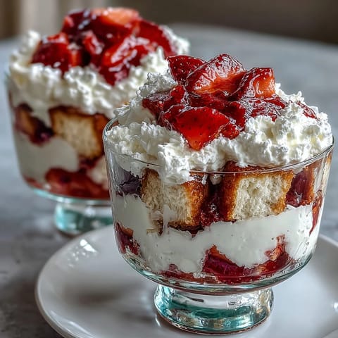 Galentines Erdbeer Shortcake Trifle