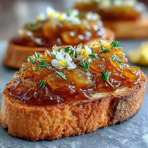 Sinnliche Löwenzahngelée mit Zitronenzesten und Honig, perfekt zum Frühstück.