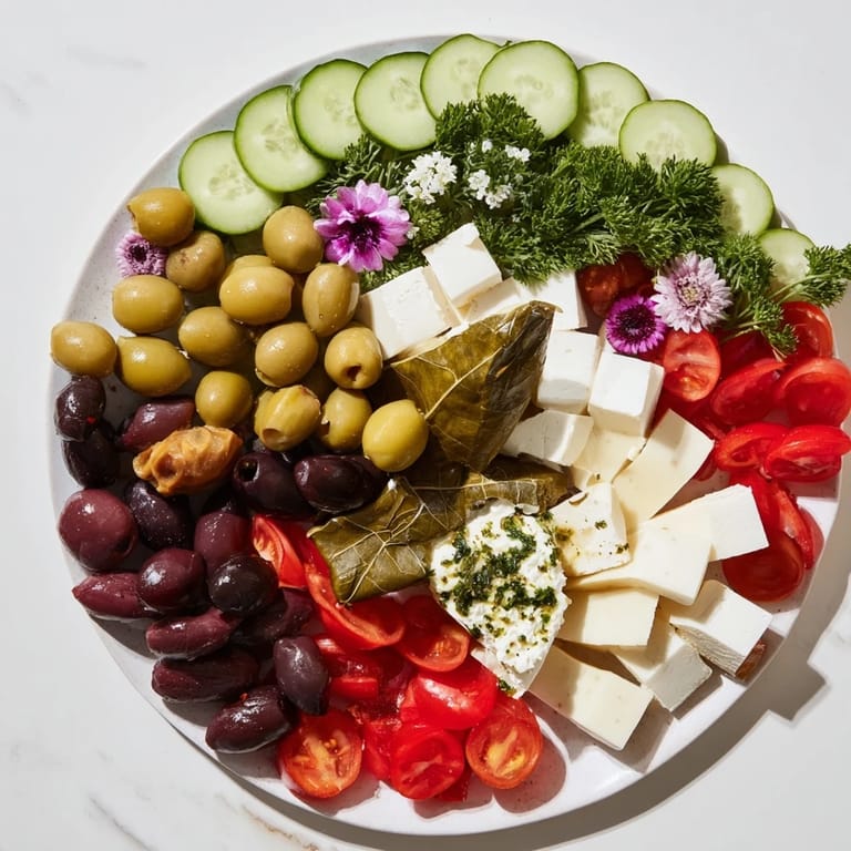 A beautifully arranged Colombe de la Paix Olive Platter boasts flavorful olives and a baguette for dipping.
