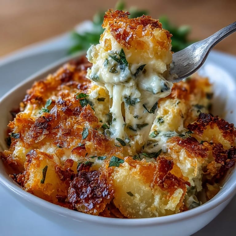 Käsig-würziger Kartoffelauflauf mit Jalapeños - herzhafte Beilage mit knuspriger Cornflakes-Decke und cremiger Füllung.