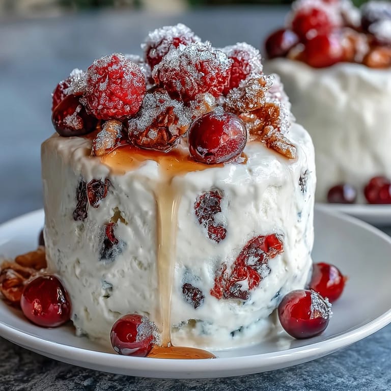 Kühle Joghurt-Beeren-Mischung mit knackigen Früchten, perfekt für heiße Tage.